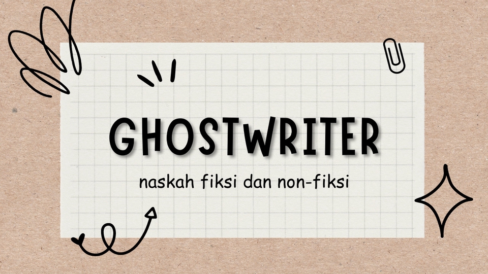 Ghostwriter Naskah Fiksi dan Non-Fiksi
