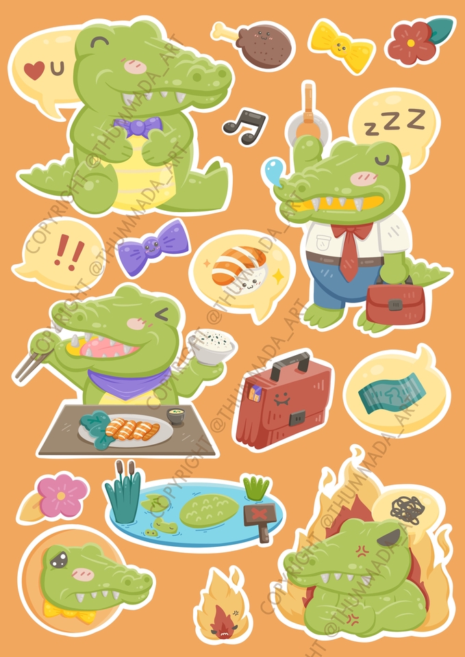 ออกแบบสติ๊กเกอร์ - ออกแบบ Sticker sheets, Sticker Dicut - 5