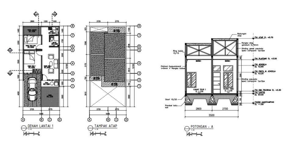 CAD Drawing - Gambar Kerja Dan Tugas Autocad 2D - 1