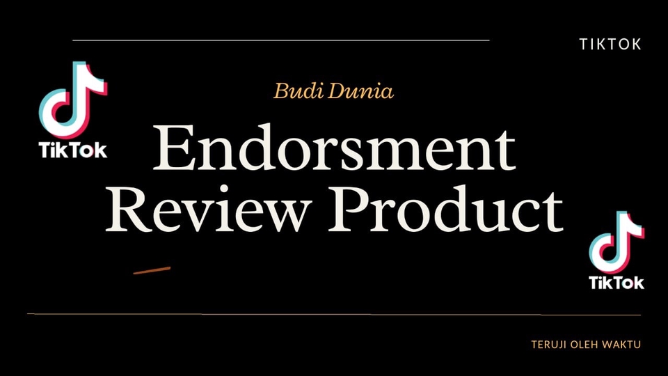 Selebgram/ Socmed - Endorsment dan Paid Promote Tiktok All Product Murah 24 Jam - 1