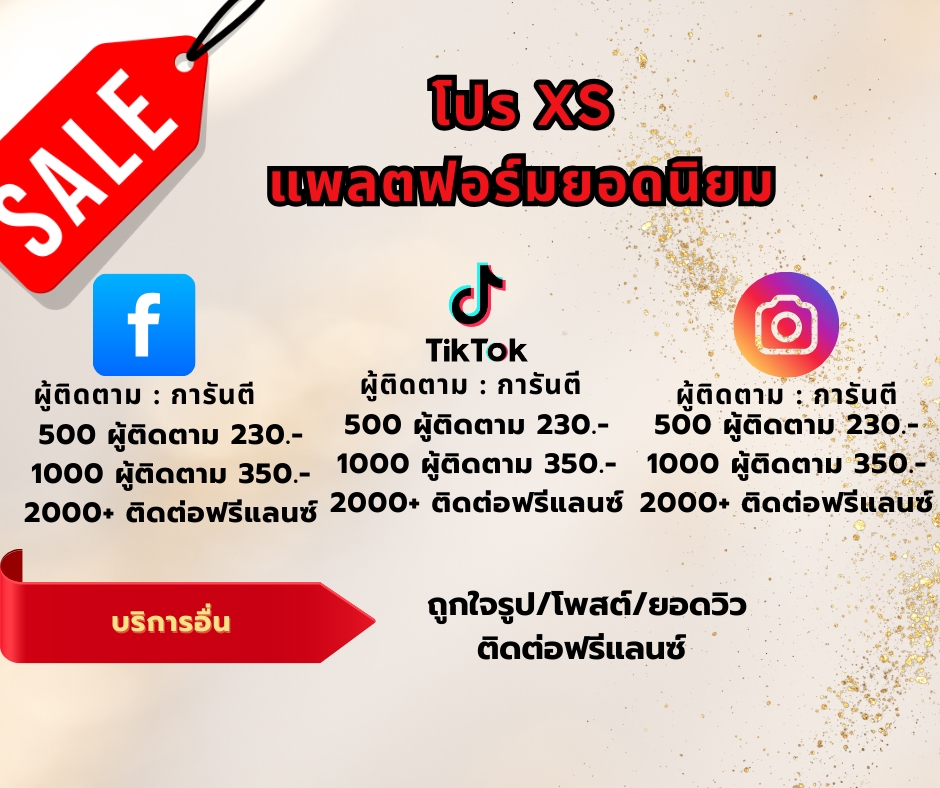 โปรโมทเพจ facebook tiktok ราคาถูก เพิ่มผู้ติดตาม youtube instagram line ไม่โดนสแปม