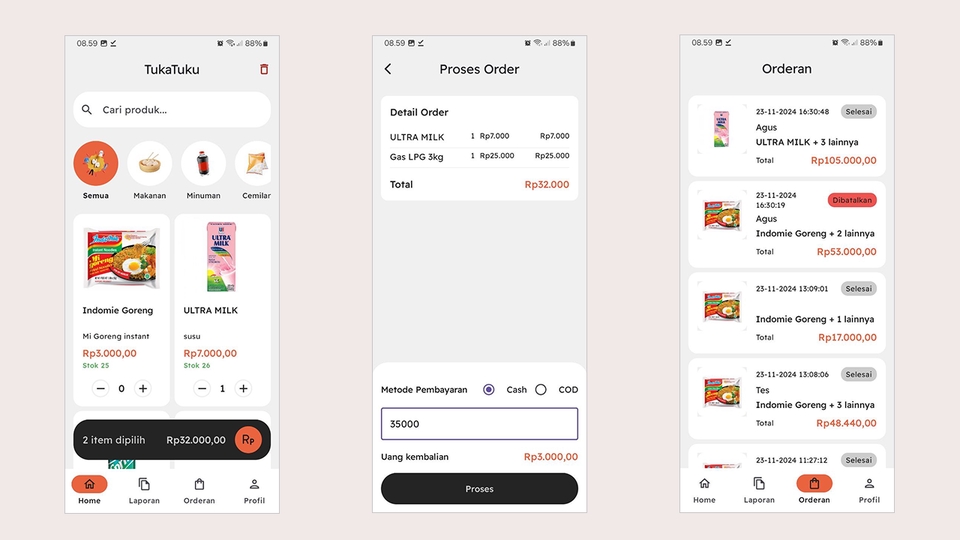 Aplikasi pos sederhana