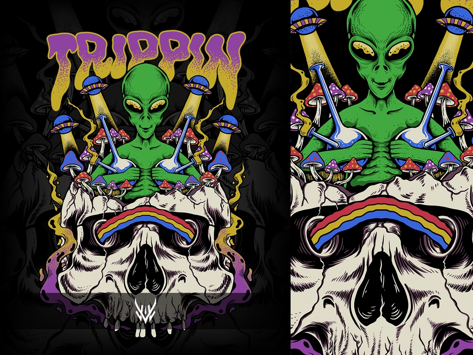 Gambar dan Ilustrasi - DESAIN ILUSTRASI MERCHANDISE, APPAREL,SKATE DESIGN, CLOTHINGLINE - 6