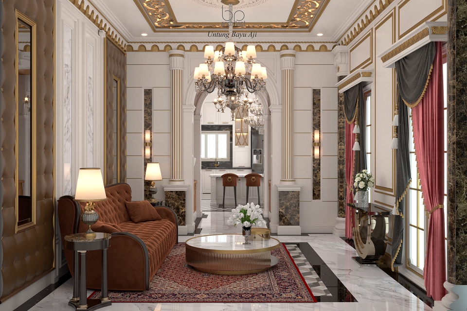 Jasa drafter autocad murah untuk desain interior rumah mewah dengan gaya klasik