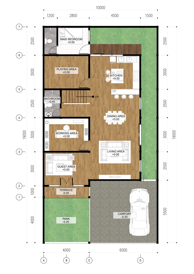 CAD Drawing - Color Plan Design - 3