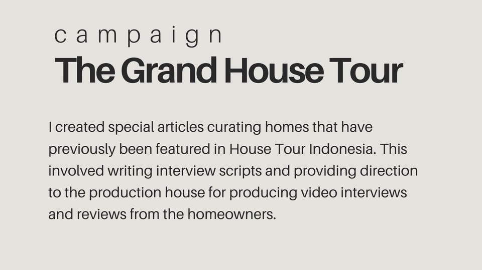Jasa Content Writer Profesional - Membuat Artikel Untuk Situs Web House Tour Indonesia.