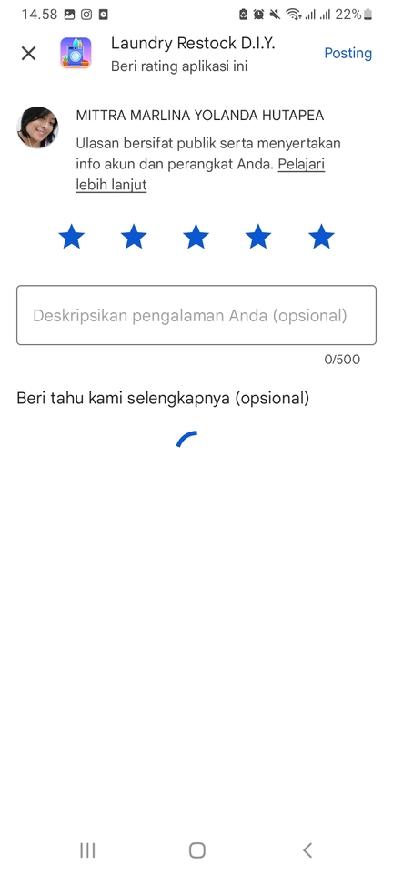 Memberi Review - JASA REVIEW APLIKASI PLAYSTORE - 5