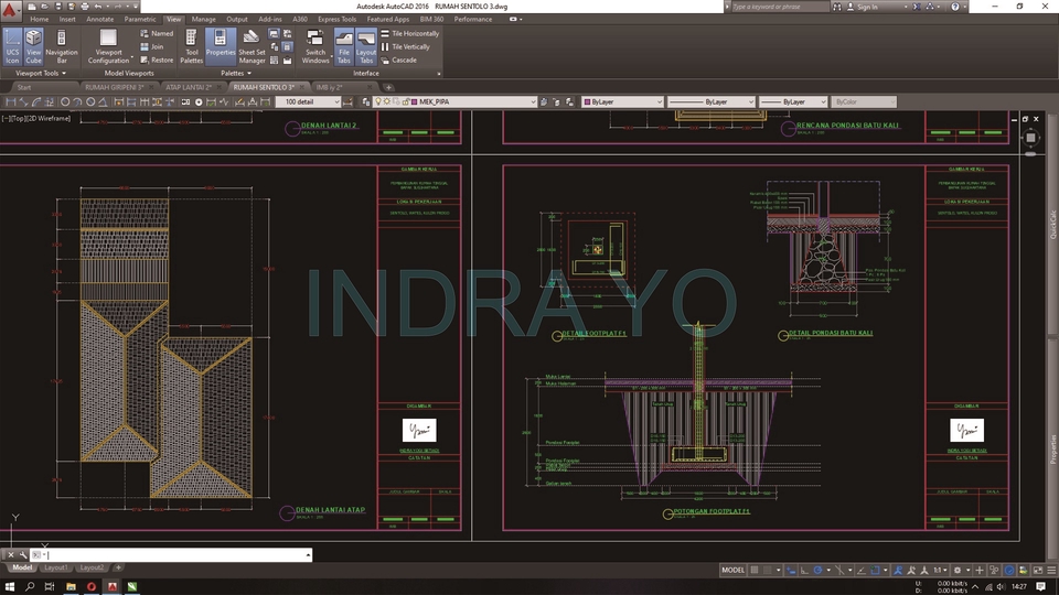 CAD Drawing - Gambar Kerja IMB Lengkap Detail CAD - 8