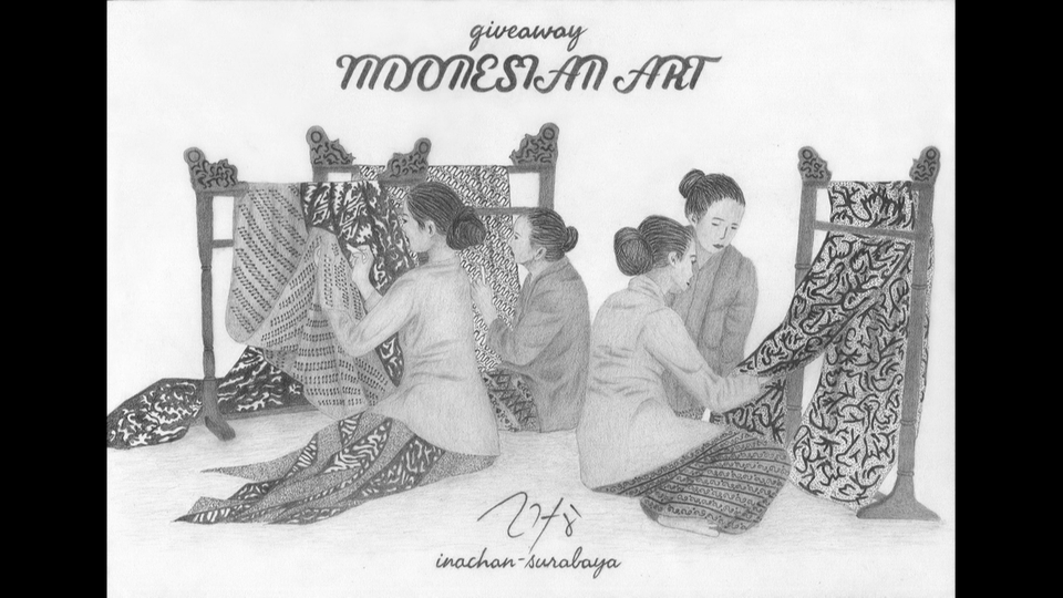 Gambar Potret - Sketsa Pensil Hitam Putih Murah 200K - 9