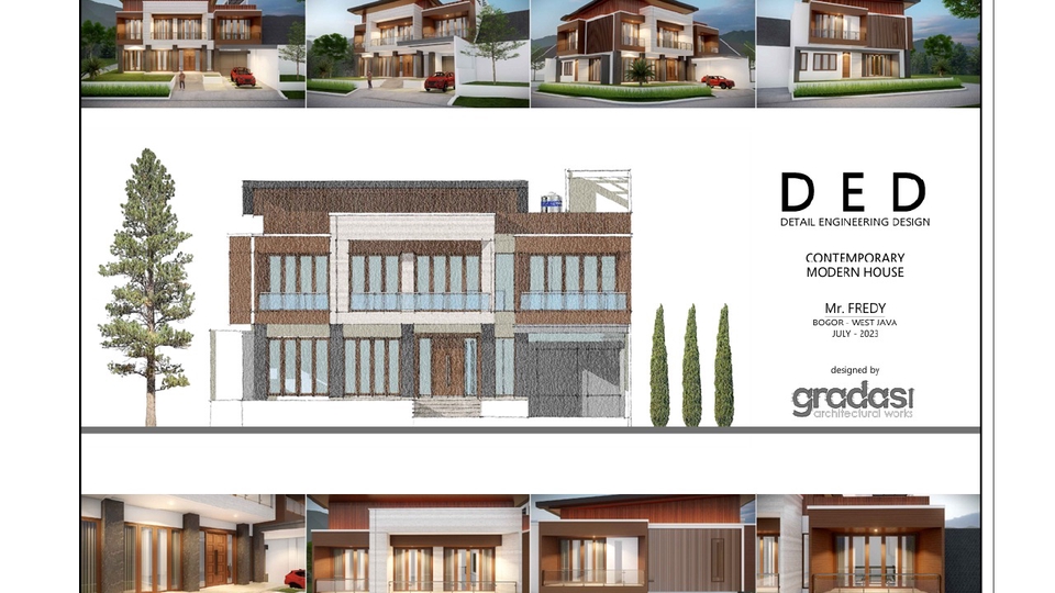 Jasa drafter arsitek untuk desain rumah modern minimalis dengan autocad.