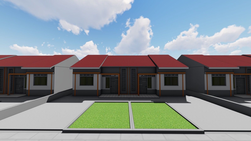 3D & Perspektif - Jasa Design 3D Rumah Tinggal, dan Perumahan` Exterior - 11