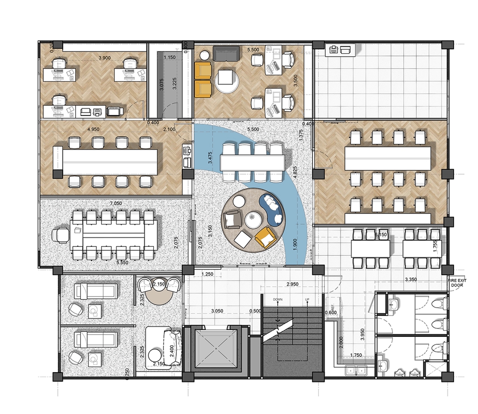 ออกแบบแปลน - รับลงสี Layout Plan/Master Plan วางเฟอร์นิเจอร์ลงสี Layout Plan/Master Plan - 3