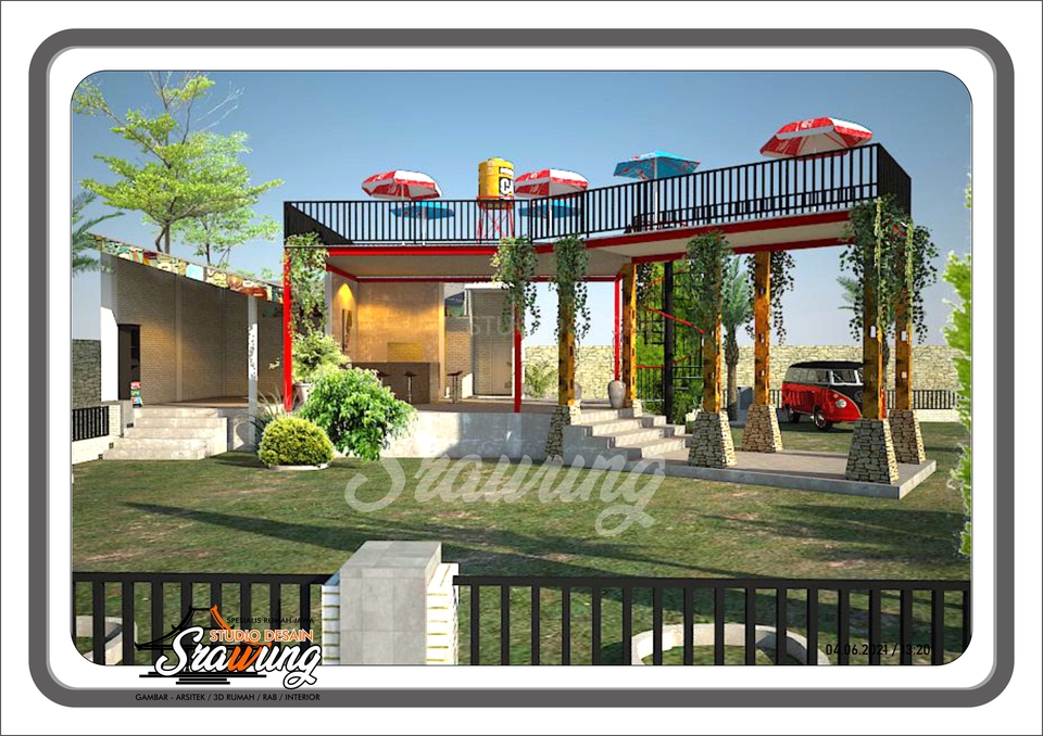 3D & Perspektif - JASA DESAIN RUMAH 3D, DESAIN INTERIOR, DESAIN BOOTH, DESAIN RESTORAN, DESAIN GEDUNG - 16