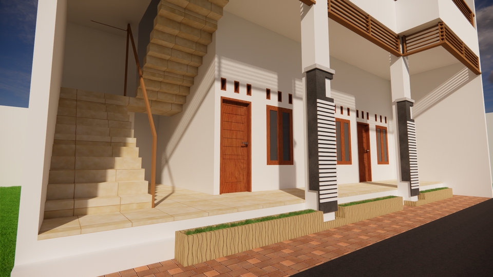 Jasa desain arsitektur rumah minimalis modern dengan desain eksterior 3d yang modern