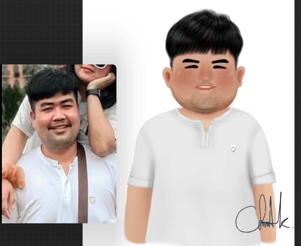 วาดภาพการ์ตูน - รับออกแบบวาดภาพการ์ตูนกึ่งสเหมือนจริง • เปลี่ยนรูปภาพของคุณให้กลายเป็นตัวการ์ตูนน่ารักๆกันค่ะ - 9