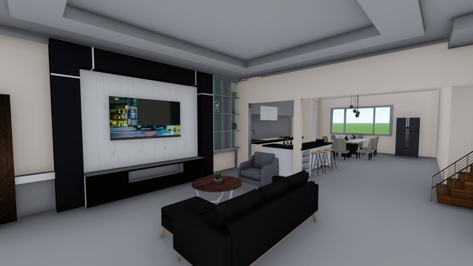 3D & Perspektif - Design Interior, Exterior 3D Render Rumah, Office, cafe dll - 3