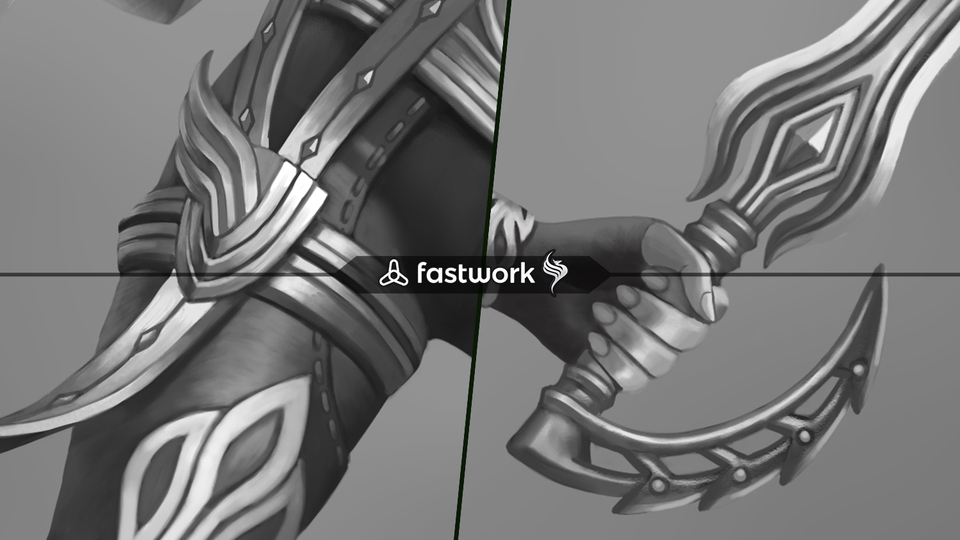 Gambar dan Ilustrasi - Illustrasi Digital Hitam Putih - Grayscale & Flat Background - 6