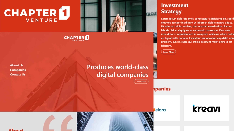 Slicing HTML landing page company profile