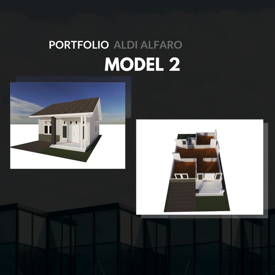 Jasa drafter autocad rumah minimalis model 2, desain rumah modern, autocad murah, drafter freelance, jasa arsitek