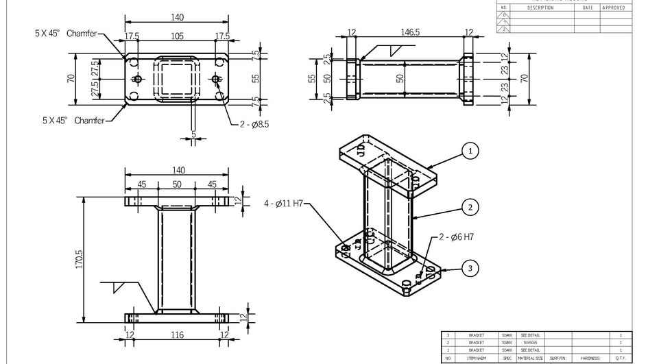 เขียนแบบวิศวกรรมและออกแบบโครงสร้าง - JIG PLATE BEND  3D to 2D DWG - 4