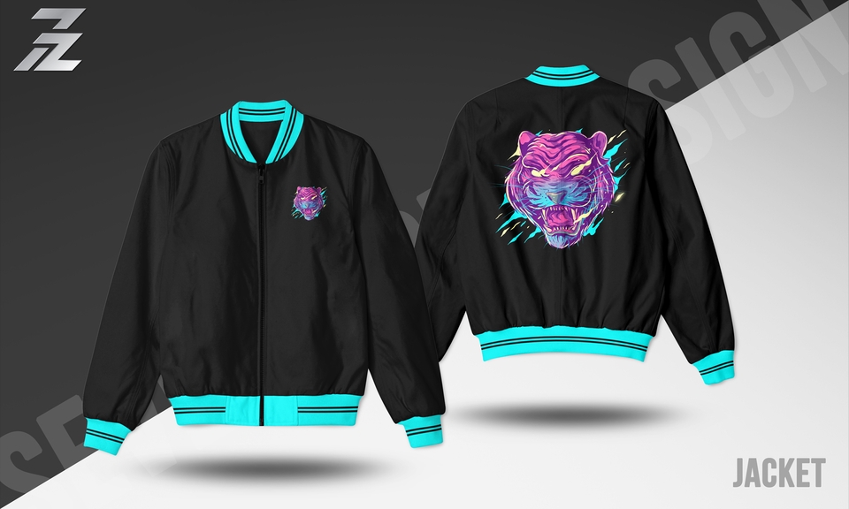 รับออกแบบเสื้อแจ็คเก็ตแฟชั่นลายเสือ ดีไซน์เก๋ไก๋
