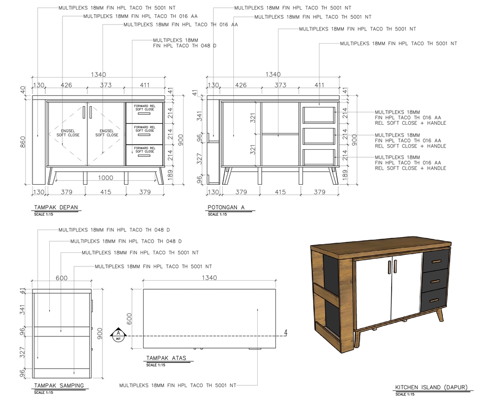 CAD Drawing - Gambar DED Hunian & Gedung & Gambar DED Interior - 22