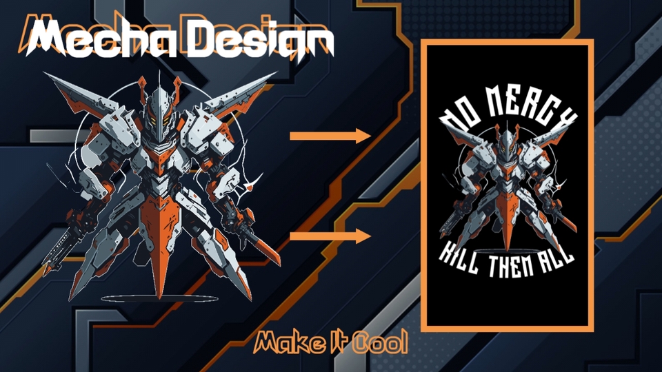 Jasa Lainnya - Vector Futuristic Mecha Designs (Untuk Design Kaos, Marchandise, Poster, Dll) - 5