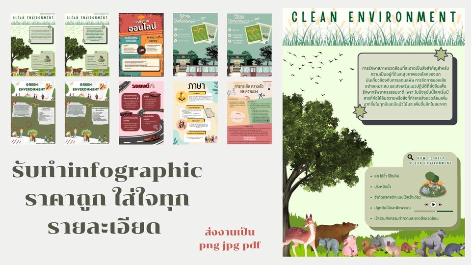 Infographics - รับทำ infographic&presentation สวย ไม่ถูกใจตรงไหนสามารถขอแก้ไขได้ เลือกขนาด size ได้ตามต้องการ - 1