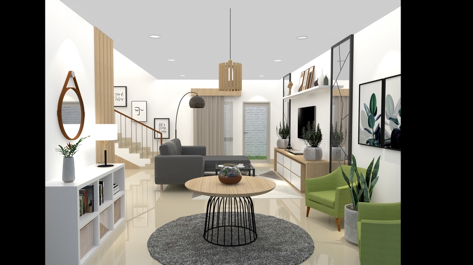 3D & Perspektif - DESIGN INTERIOR RUANGAN + RENDERING - 1