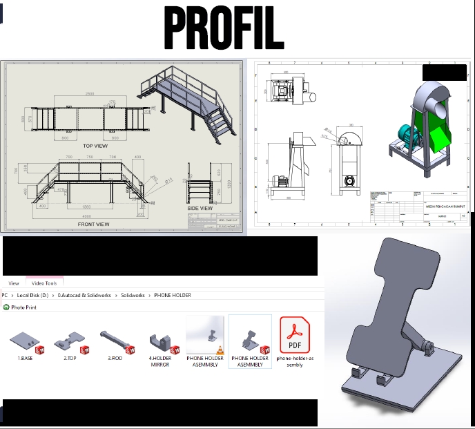 CAD Drawing - Design Jig & Dies, Rancang Bangun Mesin, MEP Design, Arsitek & Sipil, Simulasi Static, CFD dll - 2
