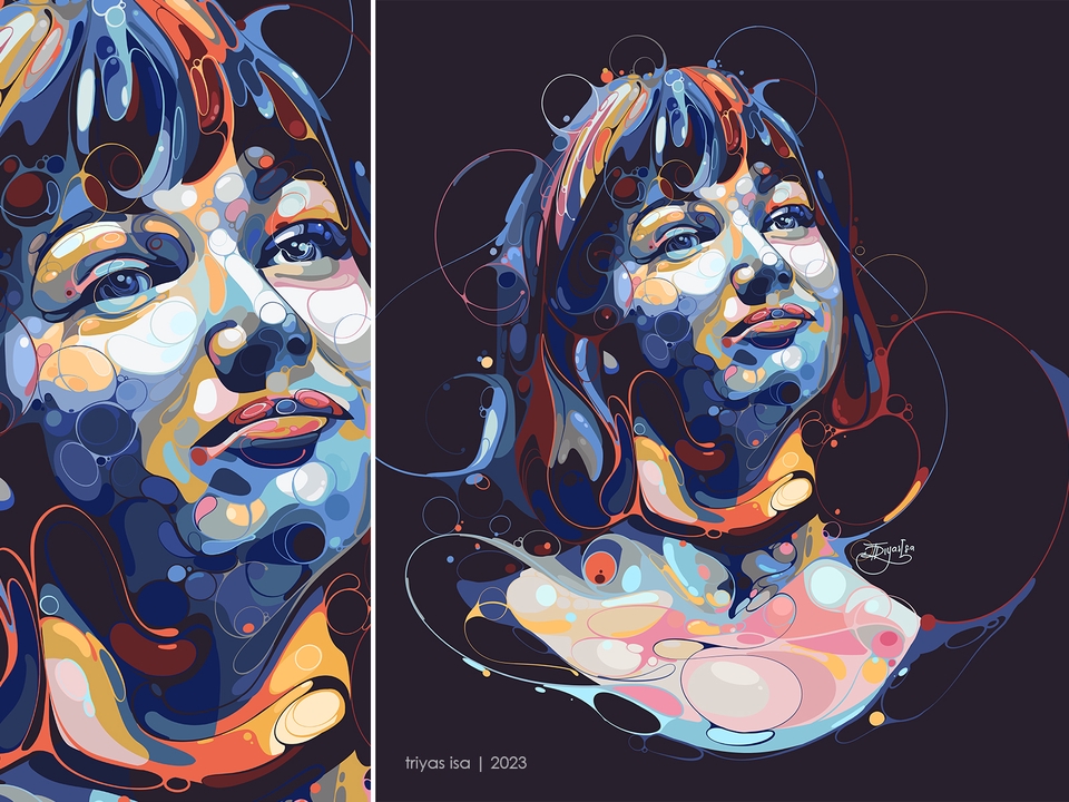 Gambar Potret - Ilustrasi potret dengan gaya ilustrasi unik - 7