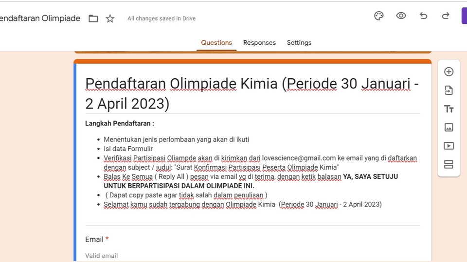 Entri Data - Pembuatan Formulir - Gform - 1