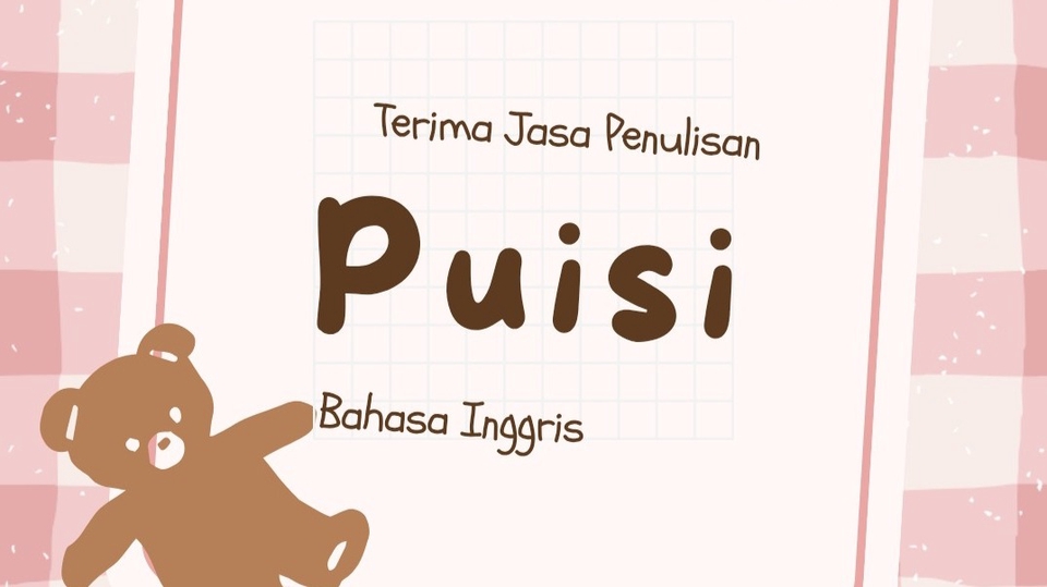 Jasa Lainnya - Penulisan Puisi Bahasa Inggris + Tafsiran - 1