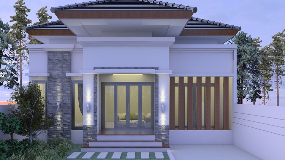 3D & Perspektif - DESAIN RUMAH, KAFE, KANTOR DAN LAINNYA. JASA HARGA MURAH - 1