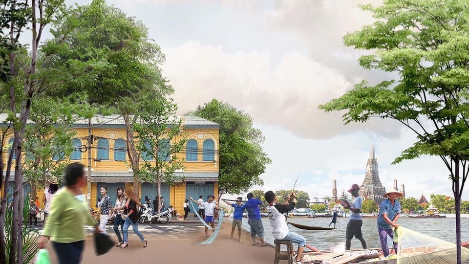 รับตัดต่อภาพ รับแต่งรูปภาพ ภาพวิวทิวทัศน์ คน แม่น้ำ