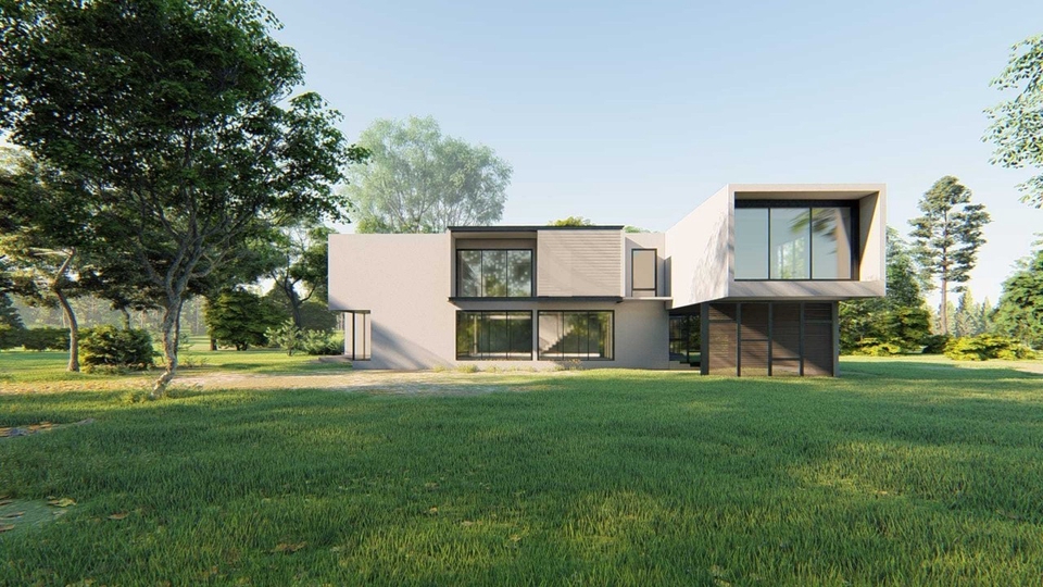 ออกแบบตกแต่งภายในและภายนอก - รับทำภาพ Rendering ภายใน หรือ ภายนอก เขียนแบบออกแบบ บ้าน 150 ตรม.ขึ้นไป ลงสีแปลน presentation - 17