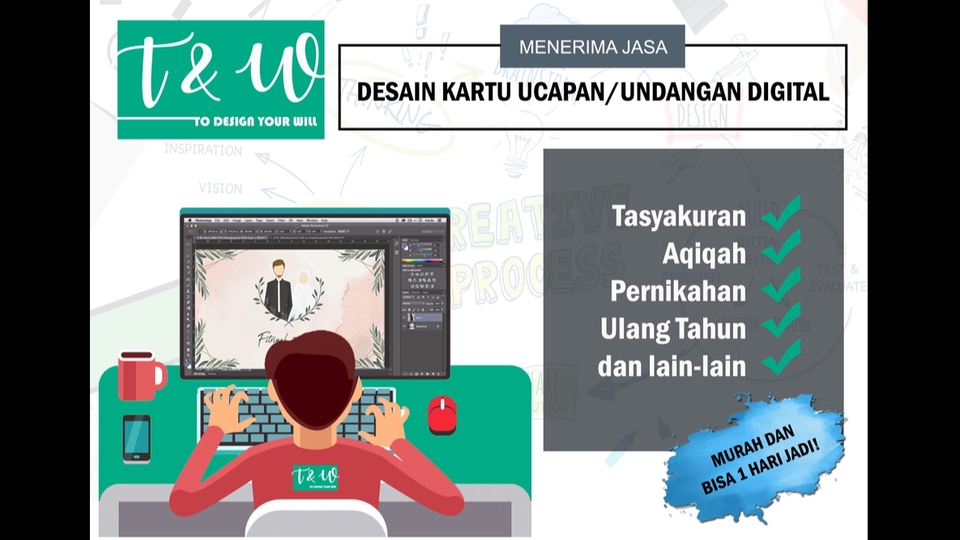 Kartu Ucapan & Video - Desain Kartu Ucapan/Undangan MURAH! BISA JADI 1 HARI! - 1