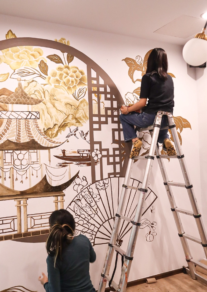 รับเพ้นท์ผนังลายจีนสวยๆ ราคาถูก บริการวาดภาพฝาผนังมืออาชีพ