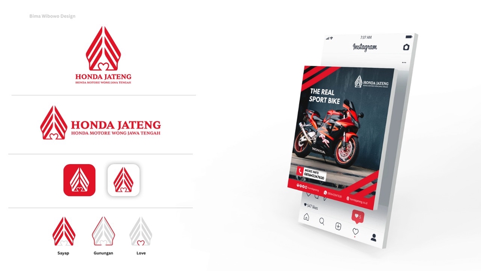 Desain logo untuk Honda Jaten, motor wing Jawa tengah, jasa pembuatan logo perusahaan, desain logo perusahaan, logo perusahaan