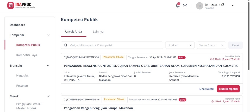 Jasa Lainnya - Jasa pembuatan akun E-catalog V6 katalog INAPROC - 2
