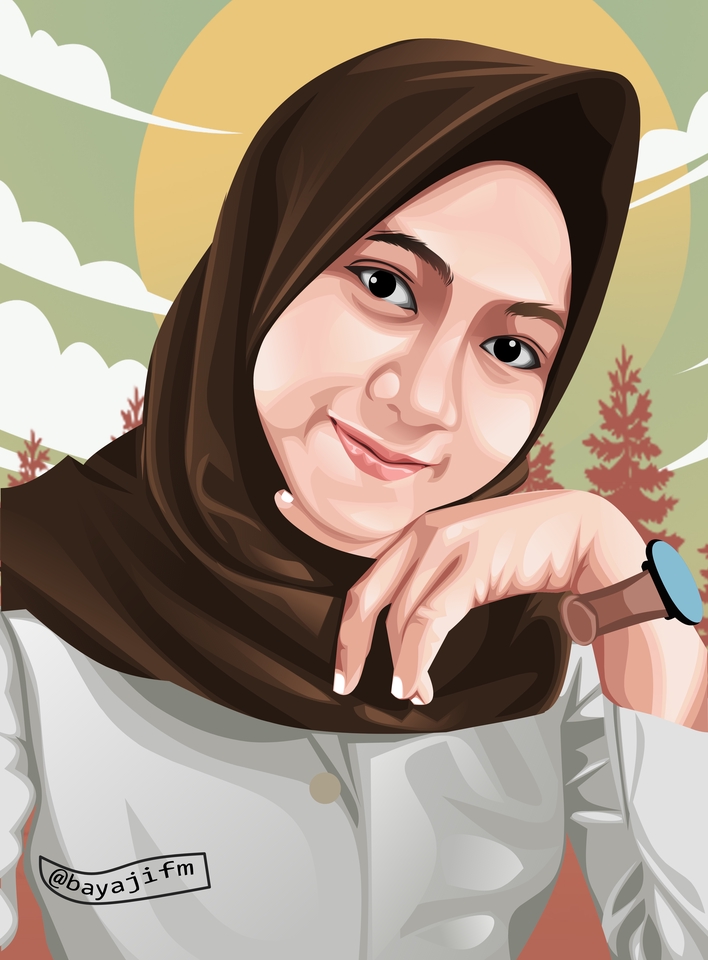 Gambar Potret - DESAIN VECTOR, 1 HARI JADI - 4