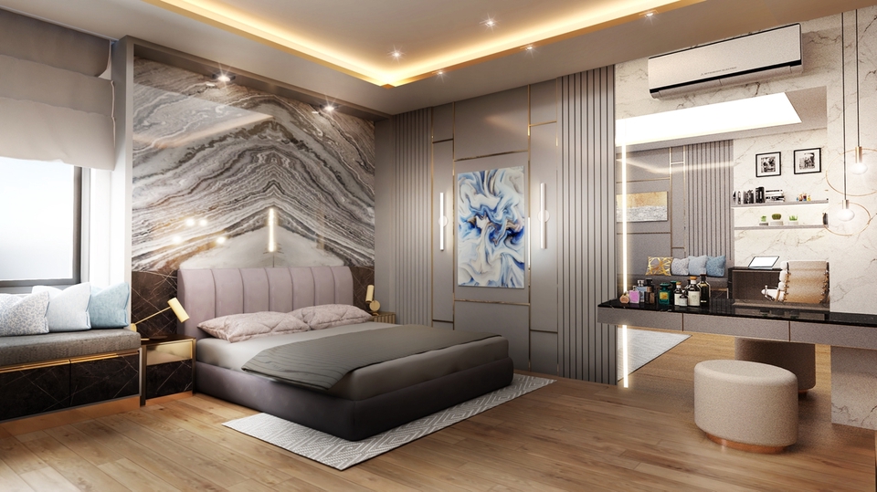 3D Perspective - รับออกแบบภายในบ้าน คอนโด ขึ้น 3D Model เสมือนจริง - 12