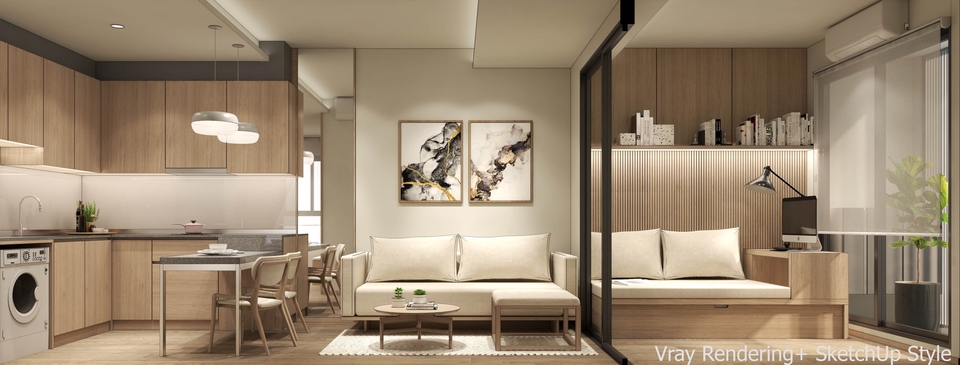3D Perspective - รับทำ 3ds Perspective โดย SketchUp+Vray - 3