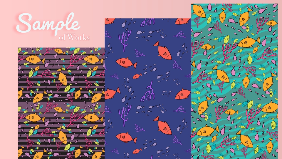 วาด/ออกแบบแพทเทิร์นเสื้อผ้า - รับออกแบบลาย repeat | ลายผ้า seamless pattern | ใช้ในงานแฟชั่น หรือ ต่อยอดทำผลิตภัณฑ์อื่นๆได้มากมาย - 10