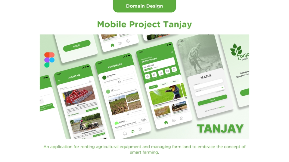 Desain UI UX aplikasi mobile untuk aplikasi tani