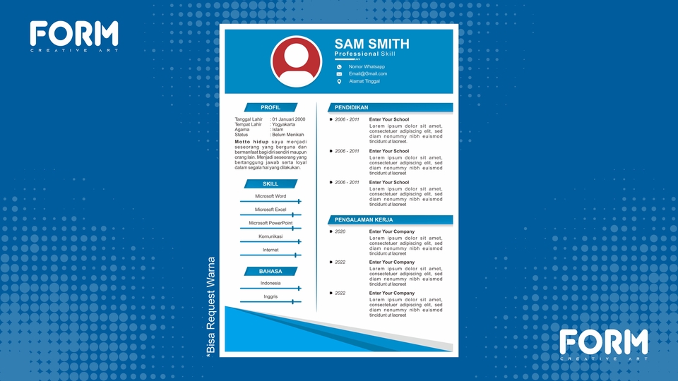 Portfolio & Resume - Desain Resume/CV, 1 Hari jadi - 24