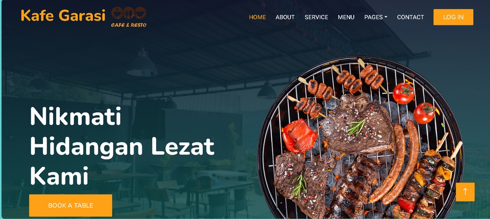 Jasa pembuatan website profesional untuk kafe dan restoran dengan desain modern dan responsive.