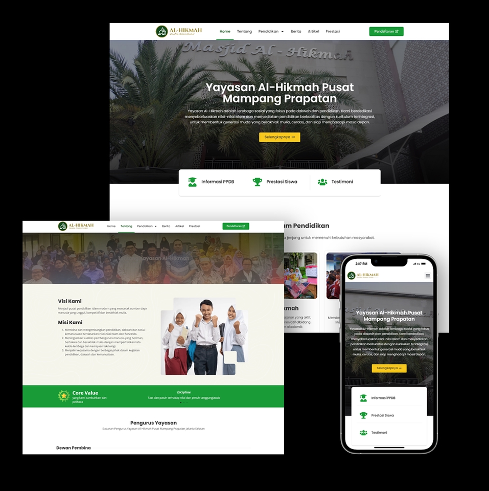 Jasa pembuatan website profesional dan custom dengan harga terjangkau, desain website modern dan responsive.