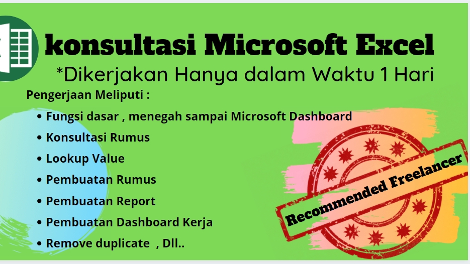 Jasa Lainnya - Konsultasi Microsoft Excel Solving Your Data Problem - 1