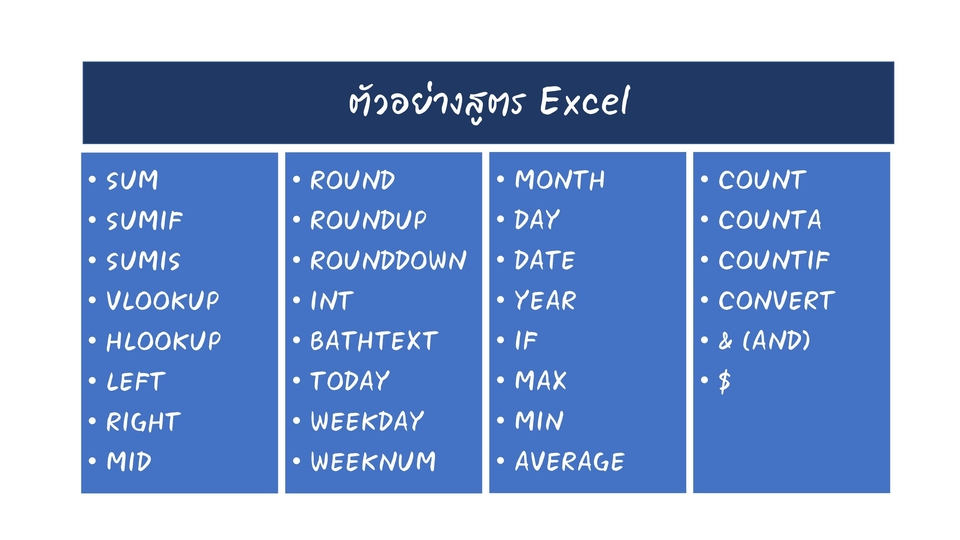 ผู้เชี่ยวชาญให้ความรู้เฉพาะด้าน - รับปรึกษาและสอนการใช้ Excel เพื่อการทำงาน - 4